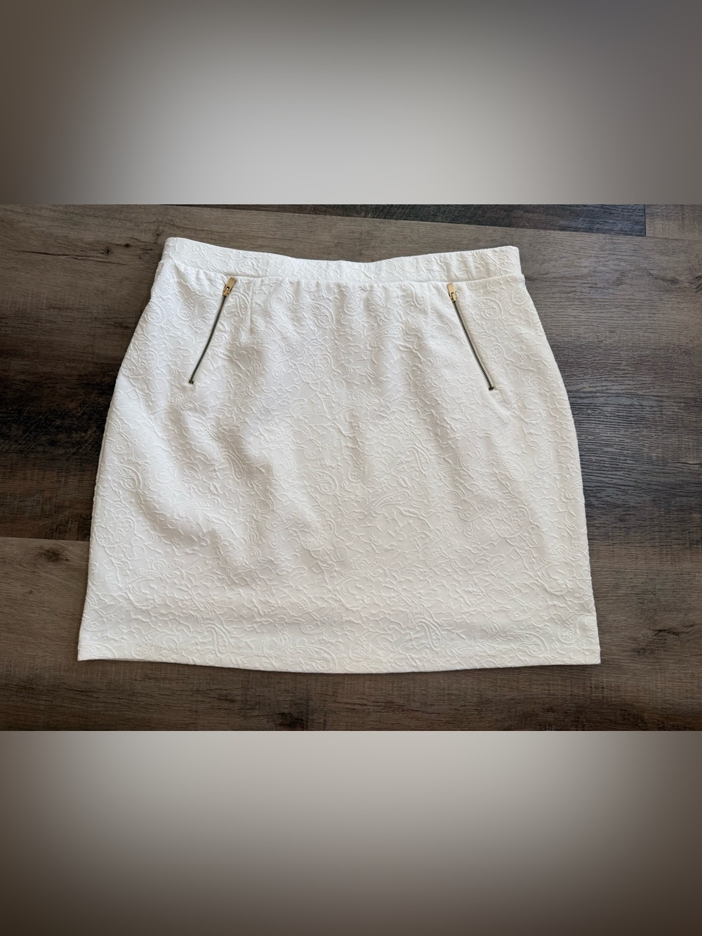 Cato White Textured A-Line Skirt Textured Fully Lined Size XL - Picture 12 of 14
